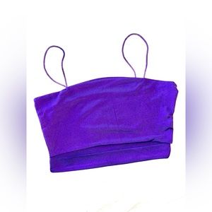 Forever 21 Purple Cut Out Crop Top